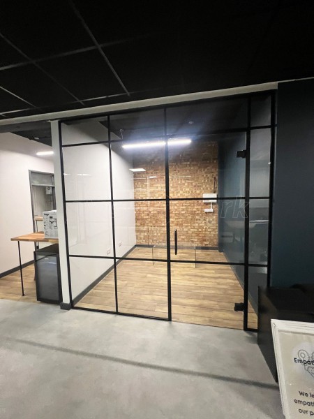 Latus Health (Hull, East Riding of Yorkshire): T-Bar Metal Banded Glass Office Partitions