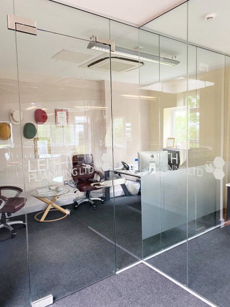 Leith Planning Group (Kirkham, Lancashire): Toughened Glass Office Installation