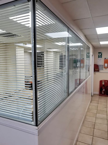 NQIS Ltd (Stoke-on-Trent, Staffordshire): Half Height Double Glazed Screens With Integral Blinds