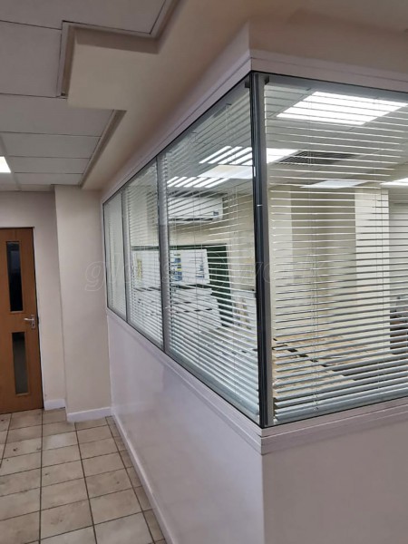 NQIS Ltd (Stoke-on-Trent, Staffordshire): Half Height Double Glazed Screens With Integral Blinds