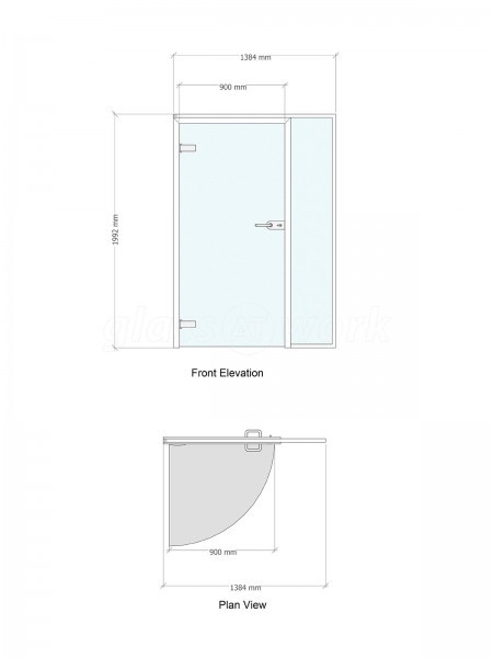 Nan Fung Life Sciences Real Estate (Kings Cross, London): Frameless Glass Door and Side Panel