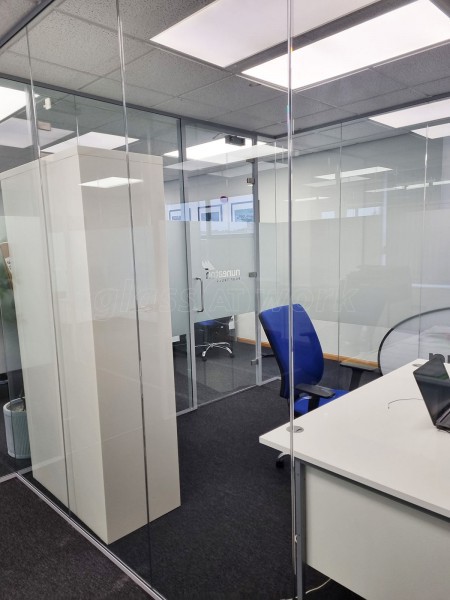 Nuneaton Roof Truss (Nuneaton, Warwickshire): Laminated Acoustic Glass Office Installation