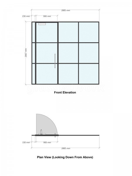 Orion Group (The City, London): T-Bar Metal Framed Glass Partitions Office Fitout