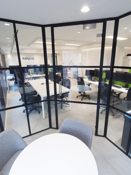 Orion Group (Mayfair, London): T-Bar Glass Corner Room With Panel Glazing Effect