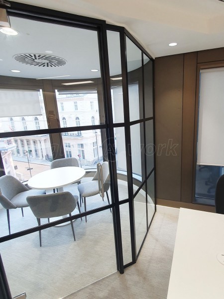 Orion Group (Mayfair, London): T-Bar Glass Corner Room With Panel Glazing Effect