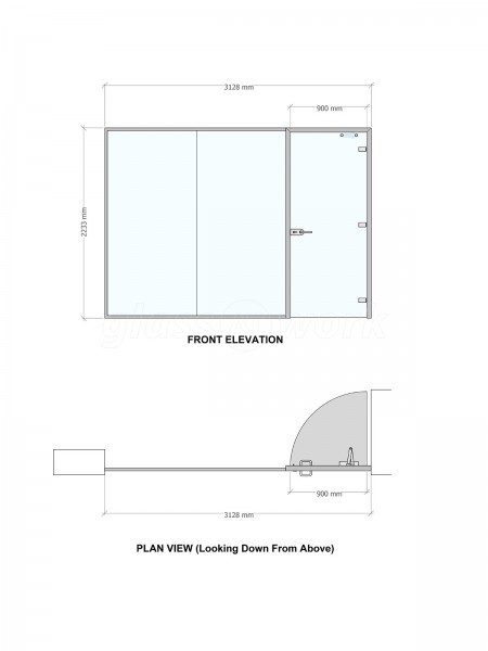 P Blackhall (Edinburgh, Scotland): Acoustic Glass Office Partition