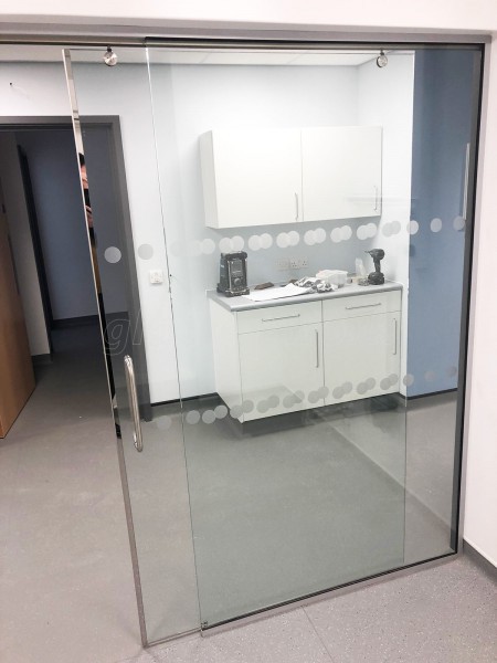 PJ Spillings [Builders] Ltd (Lowestoft, Suffolk): Glazed Office Screen With Framed Sliding Glass Door