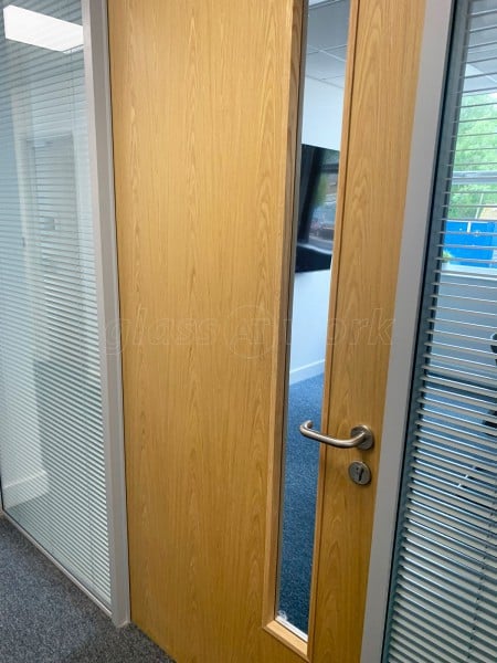 Parsons Contracting (Chesterfield, Derbyshire): Double Glazed Glass Office Partitions With Blinds