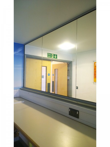 Petroc College (Barnstaple, Devon): Multiple Toughened Glass Screens, with Framed Glass Door Leafs