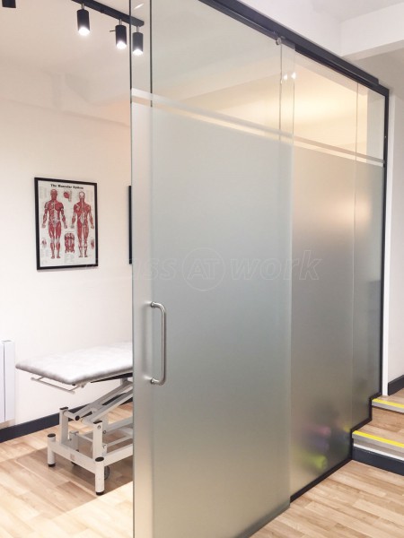 The Physio And Sports Injury Clinic (Colwyn Bay, Conwy): Top Hung Glass Sliding Door Partition