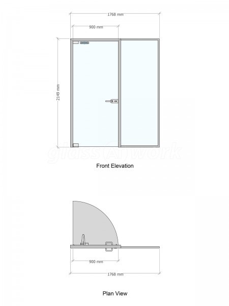 Portal Security (Cumbernauld, Scotland): Glass Door and Glazed Side Panel