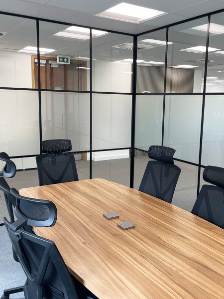 Remedian IT Solutions (Oldham, Greater Manchester): Acoustic T-Bar Banded Glass Corner Rooms