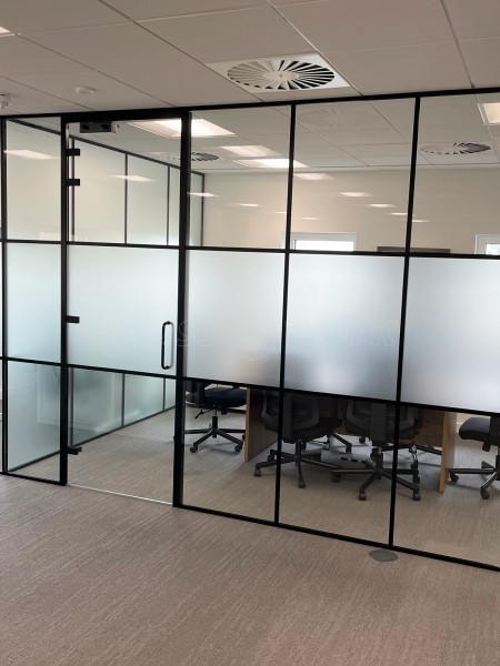 Remedian IT Solutions (Oldham, Greater Manchester): Acoustic T-Bar Banded Glass Corner Rooms