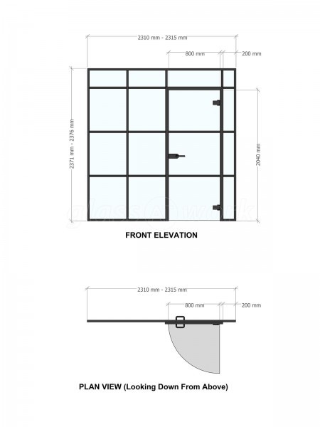 Rowland Remedial (Littleborough, Greater Manchester): T-Bar Aluminium Banded Glass Partition