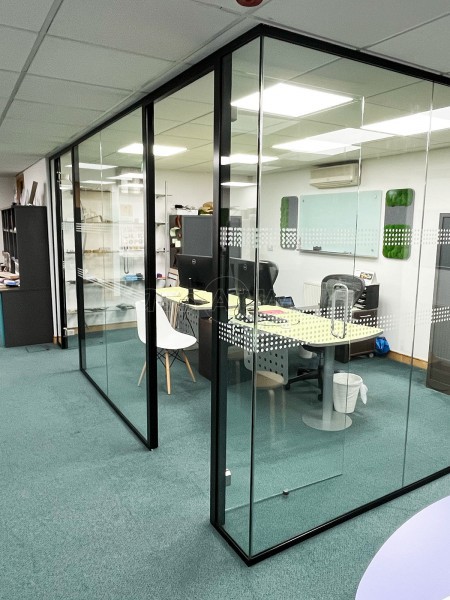 Signbox Ltd (Egham, Surrey): Glass Corner Office With Soundproofed Laminated Glazing