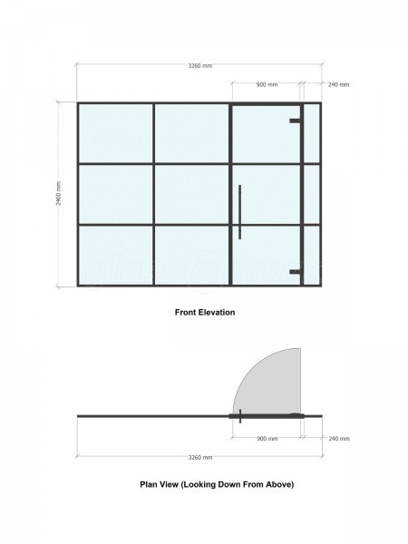 Structural Design Studio (Wandsworth, London): T-Bar Glass Partition Using Acoustic Glazing