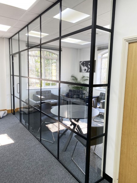 Technical Resources (Addlestone, Surrey): T-Bar Black Framed Glass Meeting Room