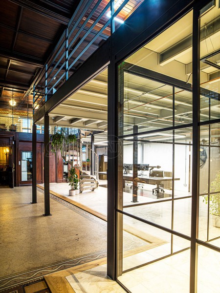 The White Lab (Ardwick, Manchester): Industrial-Style Glass Corner Rooms, Including Mezzanine Edge Protection