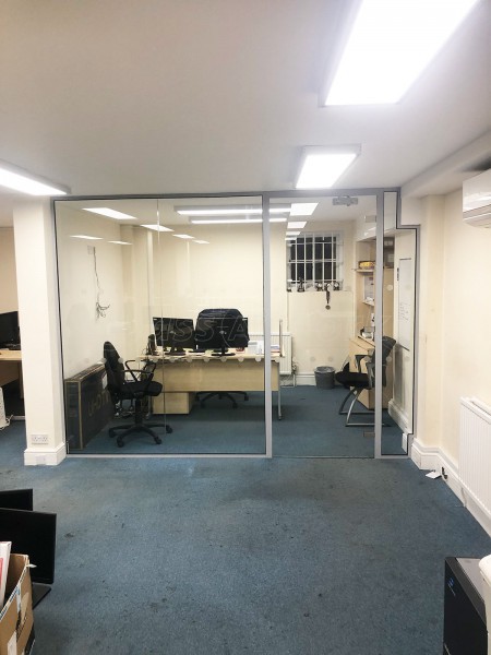 Wingate Electrical PLC (Waterloo, London): Glazed Partition With Acoustic Glass and Single Door
