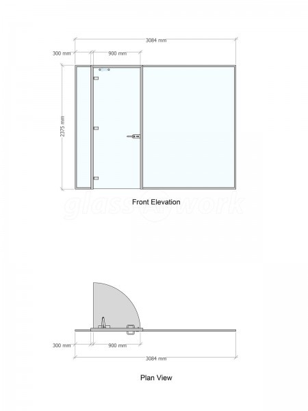 Zone Cee (Bilston, West Midlands): Glass Office Partition With Window Film