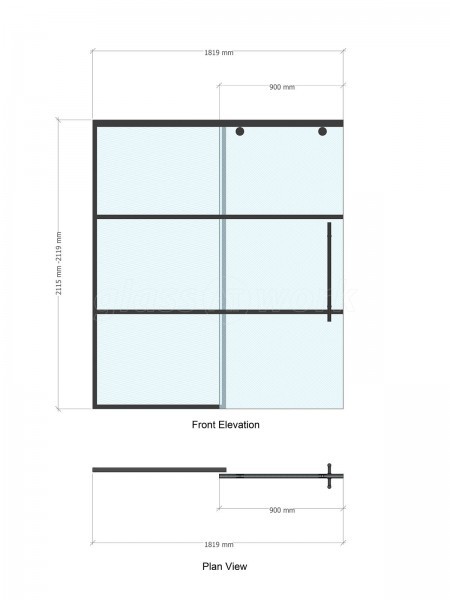 Domestic Project (Chelsea, London): T-Bar Grid Pattern Glass Sliding Door and Side Panel