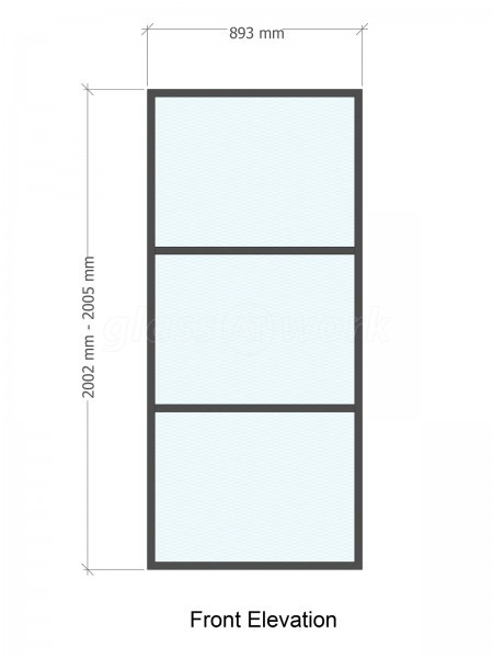 Domestic Project (Addlestone, Surrey): Industrial-Style T-Bar Glass Door and T-Bar Glass Panel