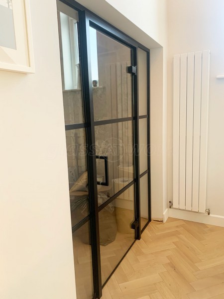 Domestic Project (Sheffield, South Yorkshire): T-Bar Black Framed Heritage-Style Glazed Doors