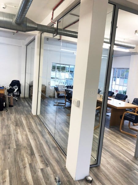 Dajon Accounts (Orpington, London): Large Corner Room Toughened Glass Office Partition