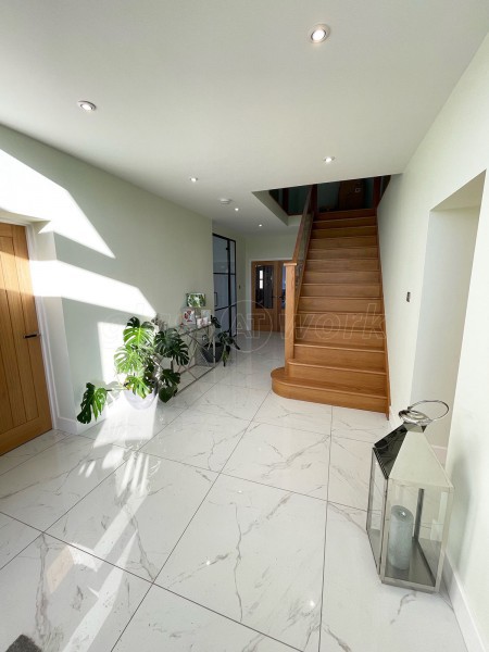 Domestic Project (Nuneaton, Leicestershire): T-Bar Metal and Glass Panel Glazing in Anthracite Grey