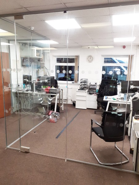 Eurotank Service Group Ltd (Stoke On Trent, Staffordshire): Stepped Glass Partition For Office Room Divider