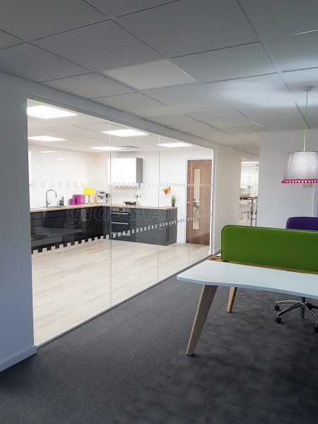 Four Square Furniture (Watford, Hertfordshire): Glass Office Walls (Using Toughened Glass & Laminated Acoustic Glass)