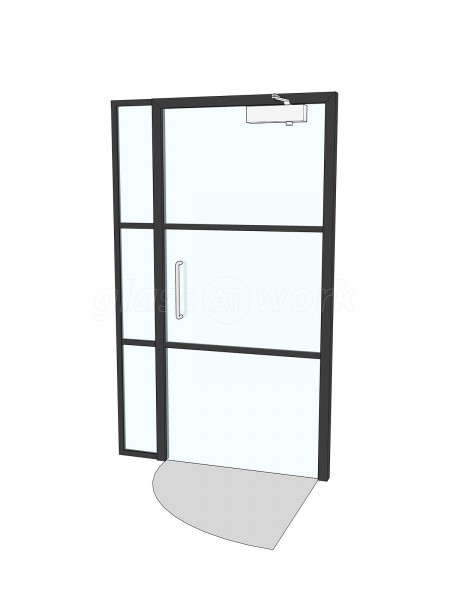 Domestic Project (Seaford, East Sussex): T-Bar Aluminium Black Framed Glass Doors