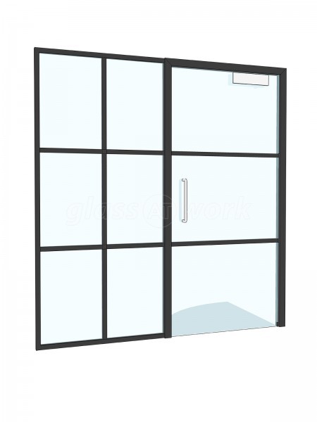 Domestic Project (Seaford, East Sussex): T-Bar Aluminium Black Framed Glass Doors