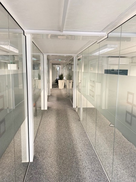 The Hill Group (Hounslow, London): Commercial Glass Office Partitions With White Frame