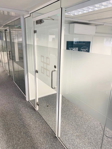 The Hill Group (Hounslow, London): Commercial Glass Office Partitions With White Frame