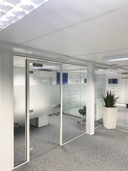 The Hill Group (Hounslow, London): Commercial Glass Office Partitions With White Frame