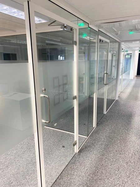 The Hill Group (Hounslow, London): Commercial Glass Office Partitions With White Frame