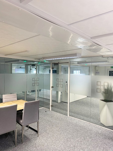 The Hill Group (Hounslow, London): Commercial Glass Office Partitions With White Frame