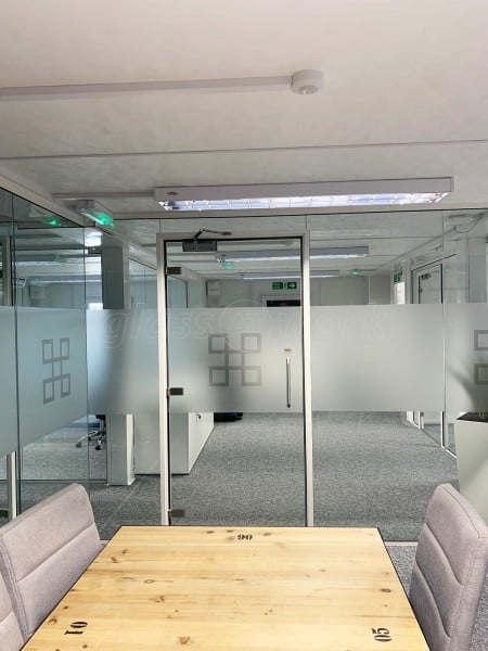 The Hill Group (Hounslow, London): Commercial Glass Office Partitions With White Frame