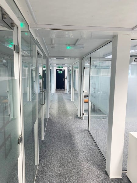 The Hill Group (Hounslow, London): Commercial Glass Office Partitions With White Frame