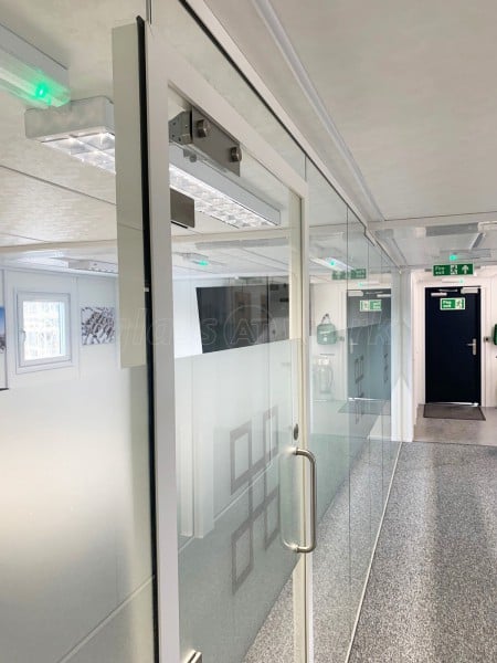 The Hill Group (Hounslow, London): Commercial Glass Office Partitions With White Frame