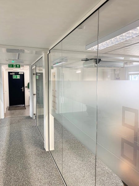 The Hill Group (Hounslow, London): Commercial Glass Office Partitions With White Frame