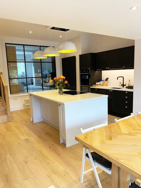 Domestic Project (Haslemere, West Sussex): Black Metal and Glass Grid Glazed Wall Using Our T-Bar System