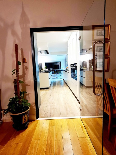 Residential Project (Reading, Berkshire): Standalone Glazed Door With Black Frame Using Toughened Safety Glass