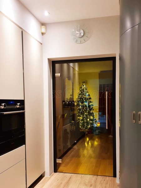 Residential Project (Reading, Berkshire): Standalone Glazed Door With Black Frame Using Toughened Safety Glass