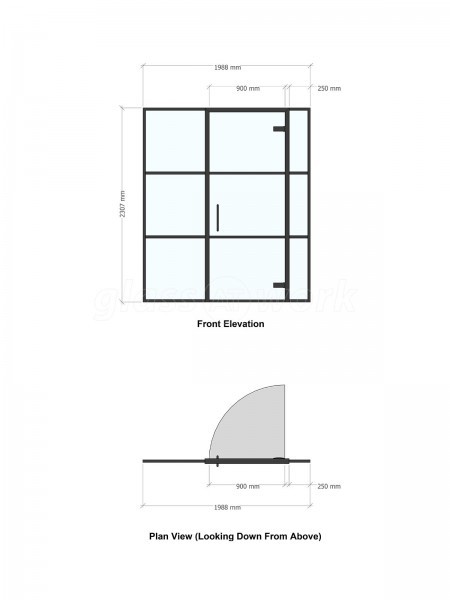 Domestic Project (Kingston upon Thames, Surrey): T-Bar Black Framed Glass Door and Side Panels