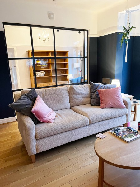 Residential Project (South Croydon, Surrey): Heritage-Style Industrial Sliding Door Screen With Black Frame