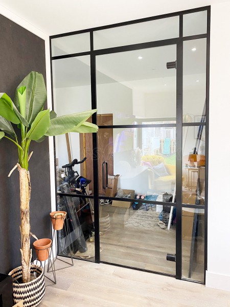 Residential Project (Reading, Berkshire): Warehouse-Look Glass Wall With Black Metal Frame
