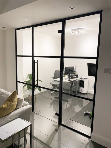 Home Office (Romford, Greater London): T-Bar Industrial Style Home Office With Black Metal Frame