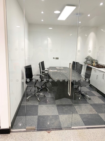 Natural Granite (Burngreave, Sheffield): Toughened Frameless Glass Office Partition